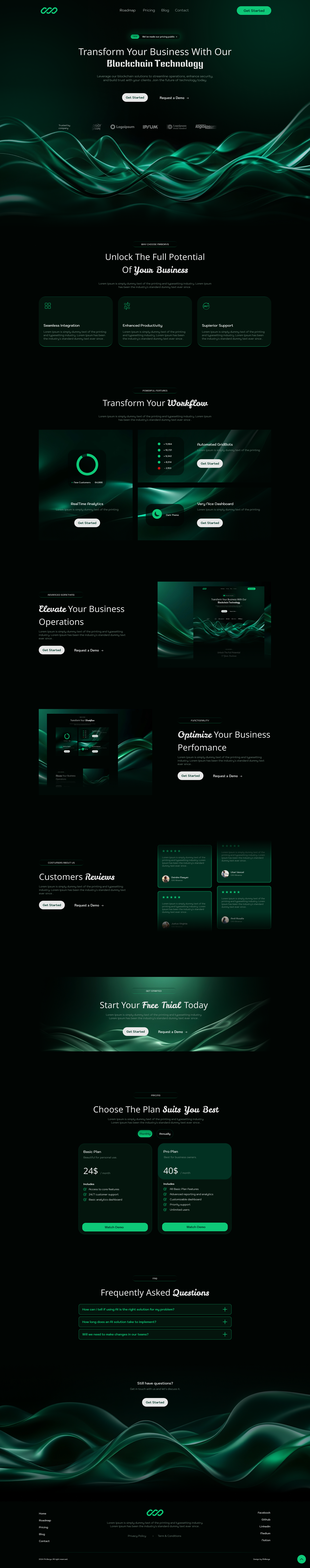 Blockchain SaaS Concept