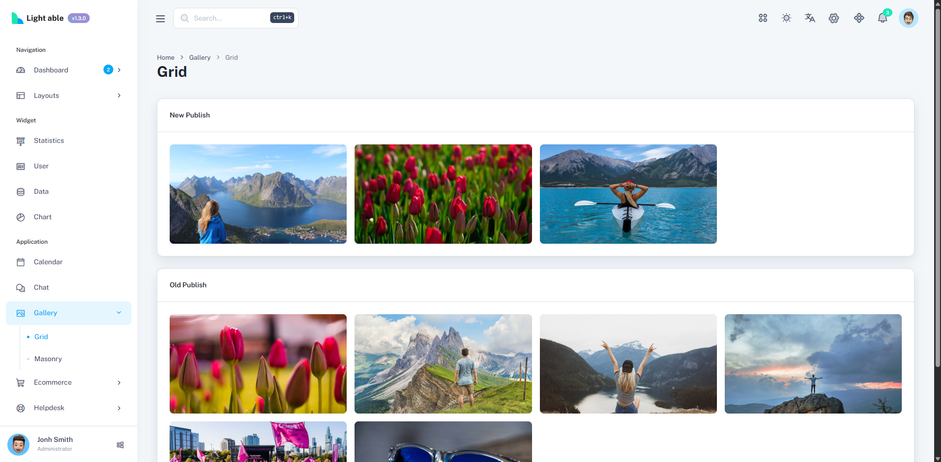 Light able themeforest template — caption: "The template I bought. Beautiful out of the box.