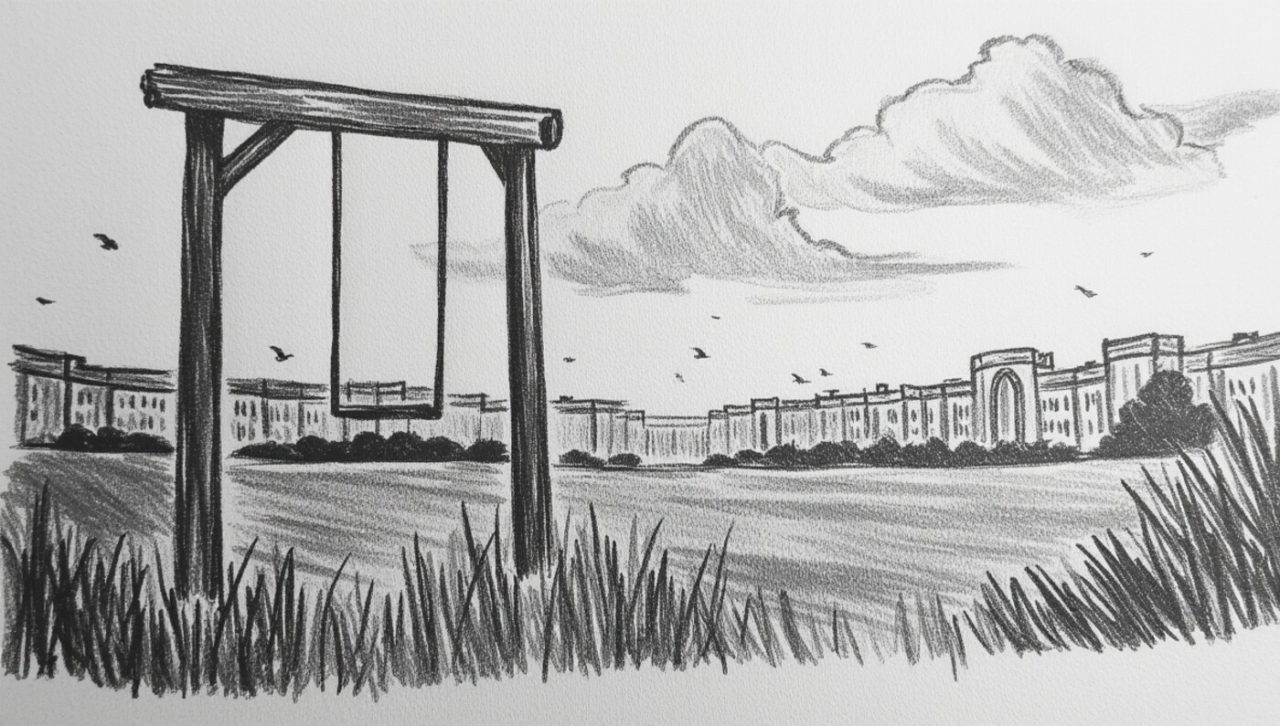 A pencil-sketch frame generated with Flux for the medieval series